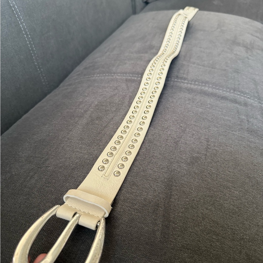 Micheal Kors Studded Cream Belt